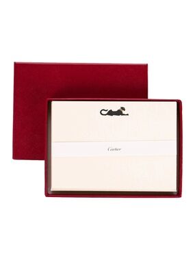 Cartier Red Gift Box with Cream Stationery